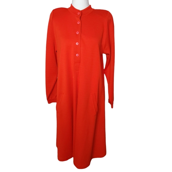 Vintage Liz Claiborne Red Wool Blend Dress  Size Small - Picture 1 of 10